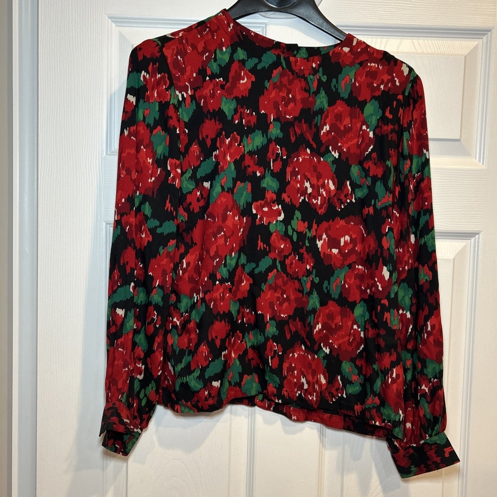 VTG Pendleton Country Sophisticates Red Floral Top in Sz:‎ 6 P Floral Print